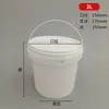 Cubo de plástico redondo cuadrado portátil 2L transparente grado alimenticio PP cubo de yogur 1L cubo de arroz engrosado especificaciones de juguete ordenadas