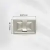 Botão de Pressão Metálico Retangular Simples Pequeno Botão Decorativo Estilo Chanel Jaqueta Botão de Pressão Oval de Quatro Botões Atacado