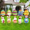 Cartão de Lugar Novo de Páscoa Transfronteiriço Jardim Externo Pátio Ovo de Páscoa Grande Coelho Decoração de Festa de Páscoa