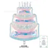 Pieza Única Venta al por Mayor en Stock Vela Cumpleaños Pastel de Tres Pisos Castillo de Princesas Decoración Accesorios Fiesta de Cumpleaños de Bebé Globos