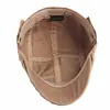 Gorra Hombres Primavera Verano Otoño Nueva Boina de Algodón Mujeres Gorra de Visera Retro Británica Estilo Universitario Sombrero de Moda