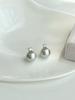 S925 Sterling Silver Princesa Shijia Brincos de Pérola Brincos High-end Temperamento Temperamento Flash Diamante Simples Brincos de Princesa Mulheres