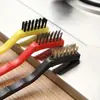 Cepillo de alambre para limpiar estufa de gas 3 cepillos para limpiar encimera de cocina cepillo para ranura de grifo cepillo para huecos utensilios de cocina cepillo pequeño