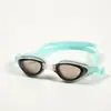 Gafas de Natación Antivaho Galvanizadas para Adultos Transfronterizas de Silicona Ajustables Impermeables para Hombres y Mujeres Gafas Planas de Buceo Equipo