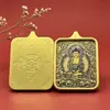 Venda Direta de Fábrica de Pintura de Pingente Thangka da Deidade Guardiã dos Doze Signos do Zodíaco Núcleo Shell de Aço Titânio Joia Presente Auspicioso