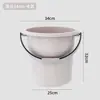 Balde Doméstico para Armazenamento de Água Plástico Espessado Balde Grande Alforje Barril Grande Dormitório Estudantil Resistente Balde para Lavanderia Bacia