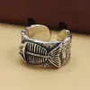 Anillo de apertura de espina de pescado Yuhong tendencia de moda nicho punk retro joyería para hombres y mujeres anillo personalidad venta directa de fábrica