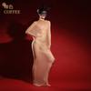 Qing He Medias de Aceite de Caballo de Cuerpo Completo Saco de Dormir Mono Sexy Sin Costuras Aceite Ligero Ajustado Transparente Lencería Seda Negra Mujeres