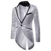 Vestido de Festa Masculino Europeu e Americano Primavera e Outono Novo Design Decorativo com Lantejoulas Smoking Jaqueta de Terno com Lapela Masculina Top
