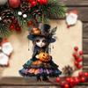Colgante de bruja de calabaza de Halloween, avión transfronterizo, espejo retrovisor de Chen, colgante decorativo, llavero colgante