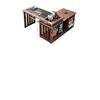 Mesa de té giratoria para balcón, mesa de té pequeña móvil, nuevo modelo para uso doméstico, mesa integrada totalmente automática, mesa y sillas de té pequeñas de madera maciza de alta gama