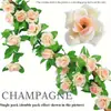 Enredaderas de Rosas Artificiales, Flores Falsas, Enredaderas Decorativas para Tubos de Aire Acondicionado de Sala de Estar, Decoración de Sistema de Calefacción, Enredaderas de Flores Artificiales de Seda de Plástico