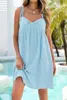 2026 Verano/Otoño Nuevo Moda y Cómodo Mini Vestido de Color Sólido Suelto con Cinturón y Tirantes - Amazon Europeo y Americano