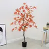 Paisajismo de Árbol de Arce Decoración de Plantas Grandes de Interior Hotel Adornos Árbol Falso Árbol de Arce Rojo Biónico Flor de Pie Mai Taibao