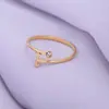 Anillo Sencillo de Moda Transfronterizo Dedo Índice Anillo de Acero Inoxidable Anillo con Letra de Diamante Anillo de Cola en Inglés Personalizado para Mujer