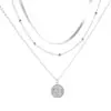 Popular Moda Europea y Americana Elegante Nuevo Estilo Simple Colgante de Loto Multicapa Collar Cadena de Cuchilla para Mujer