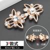 Hebilla de botón de diamantes de imitación de metal para mujer, abrigo, suéter, botón de visón, hebilla de cheongsam de alta gama, accesorios decorativos