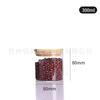Botella de Vidrio de Alto Borosilicato con Tapa de Madera de Bambú de 80 mm de Diámetro, Tarro Sellado para Almacenamiento de Granos y Té, Disponible en Varios Tamaños y Gran Capacidad