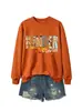 Jardín de infantes Amazon eBay moda europea versátil mujer retro otoño e invierno nueva sudadera