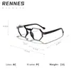 Nuevas gafas Rayan poligonales anti luz azul para hombres y mujeres, elegantes y casuales, montura simple estilo coreano para estudiantes miopes