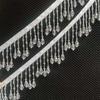 Colgante de Gotas de Agua de Industria Pesada Blanco y Negro Encaje Ropa de Escenario Zapatos con Capucha Decoración de Falda Accesorios de Encaje