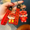 Llavero Colgante de Tigre de Resina de Dibujos Animados Muñeco Máquina de Juguetes Lindo para Bolso Coche Llavero Pequeño Regalo