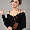 Cordão de Couro Estilo Influenciador Coreano Em Estoque Feito Sob Medida Estojo para Óculos Bolsa Portátil para Pendurar no Pescoço Armazenamento de Óculos