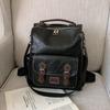 Mochila Retro Estilo Universitario para Mujer 2025 Nueva Moda Versátil Gran Capacidad Mochila de Viaje Pu Bolso para Estudiante Universitario