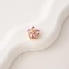 Flor de cinco pétalos incrustada con Zirconia en Oro de 14K Pulsera de Perlas Hecha a Mano DIY de una Sola Fila de Cuentas de Cuatro Vías Plata Doble Fila Multidireccional