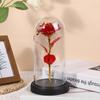 Flor Preservada Regalo Día de la Madre Flor Eterna Cubierta de Cristal Acabado Puesto Callejero Luz Nocturna Regalo Día de San Valentín Chino
