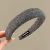 Diadema de punto ancha vintage para otoño e invierno, nuevo modelo 2026, accesorio para el cabello, copete alto, diadema antideslizante para lavarse la cara, accesorio para el cabello versátil