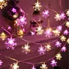 Copos de Nieve Transparentes LED Cadena de Luces de Colores Accesorios Luces de Modelado Luces Decorativas Luces Festivas Navideñas Colgante Cadena de Luces Decorativas Enchufable