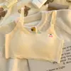 Em Estoque Período de Desenvolvimento Adolescente Roupa Íntima Sem Costura 12-15 Anos Esportivo Anti-Protuberância Leve Com Bojo Fixo Camisole/Sutiã para Estudantes