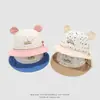 Adorable Sombrero de Pescador de Gatito de Dibujos Animados para Bebés de 1 a 3 Años, Sombrero de Sol Estilo Coreano Ins para Niños para Salidas al Aire Libre