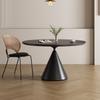 Mesa Redonda de Comedor y Combinación de Sillas de Nogal Negro Estilo Italiano Mesa de Comedor Minimalista Mesa Redonda Estilo Retro Mesa Redonda Pequeña para Apartamento Hogareño Estilo Francés
