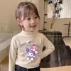 Y2344# outono/inverno novo veludo alemão infantil camisa de base gola alta parcial jaqueta de base meninas grandes gola alta quente moda