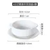 Cuenco de sopa blanco puro de estilo occidental simple y creativo con dos asas, taza de sopa, cuenco para sopa, vajilla de cerámica para hornear, cuenco para avena de desayuno, cuenco para postre