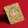 Pintura Thangka Personalizada Dourada da Vida Passada e Presente do Quinto Bodhisattva Manjushri, Núcleo de Pintura Thangka Semipintado à Mão da Raposa de Nove Caudas, Oito Santos Protetores