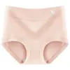 Ropa interior para mujer talla extra para madres de mediana edad, cintura media-alta, calzones de modal antibacterianos, suaves, transpirables y cómodos