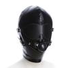 Venta al por mayor de fábrica, Casco de sujeción novedoso para adultos, Máscara facial de cuero, Máscara con abertura para ojos y boca, Juguetes sexuales Sm