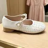 Nuevos Zapatos Mary Jane Casuales de Moda Tejidos Huecos Versátiles de Suela Única para Mujer, Primavera/Verano 2026, para Comercio Transfronterizo