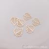 Colgante de hoja de oro de 14 quilates con preservación del color, hecho a mano, con diseño de hoja DIY, pendientes creativos de moda con temperamento.