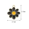 Acessórios para Joias DIY Flor de Cinco Pétalas Dupla Face Flor Vermelha Pequena Flor Vermelha Óleo Gotejante Liga Brincos Colar Pulseira Pingente Chaveiro