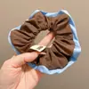 Nuevas scrunchies de lunares y estampado de leopardo, estilo simple, scrunchies retro, cintas para el cabello, accesorios para moños, adornos para el cabello