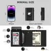 Cartera para Hombre de Comercio Exterior Personalizada con Empuje Lateral, Ranura para Tarjetas Multifuncional, Compartimento de Almacenamiento para AirTag, Antirrobo RFID
