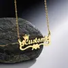Collar Transfronterizo de Acero Inoxidable Hueco con Letra Inglesa, Personalizado Privado, Nombre Personalizado, Joyería de Acero de Titanio, Dropshipping