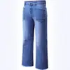 Amazon 2026 Ropa de Mujer Primavera y Otoño Estilo Nuevo Europeo y Americano Decoración de Bolsillo Pantalones de Pierna Ancha Versátiles No Ajustados a las Piernas Jeans Venta al por Mayor