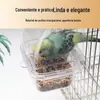 Pele de Tigre Xuanfeng Peônia Papagaio Caixa de Comida para Pássaros Alimentação Externa Alimentador de Pássaros Anti-dispersão Anti-respingo Alimentador Automático Suprimentos