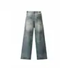 Jeans Rectos Retro Americanos para Mujer, Nuevo Estilo de Verano para Chicas de Tallas Grandes, Cintura Alta, Corte Holgado, Adelgazantes, Pantalones Anchos Relajados