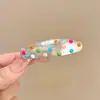 Pinza para el Cabello Ovalada de Lunares de Colores 2025 Nuevo Dulce y Fresco Pinza Lateral para Flequillo Mechones Pinza para el Cabello Plateada Accesorios para el Cabello